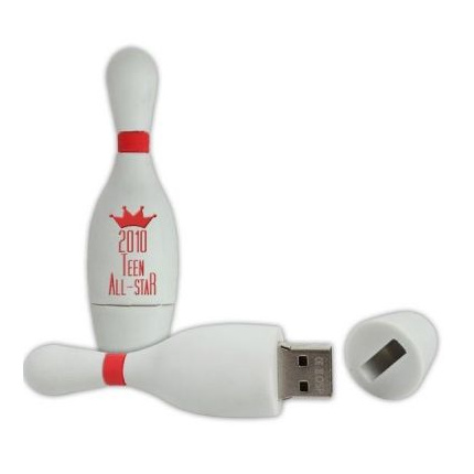 Custom made USB stick bowling pin - Topgiving